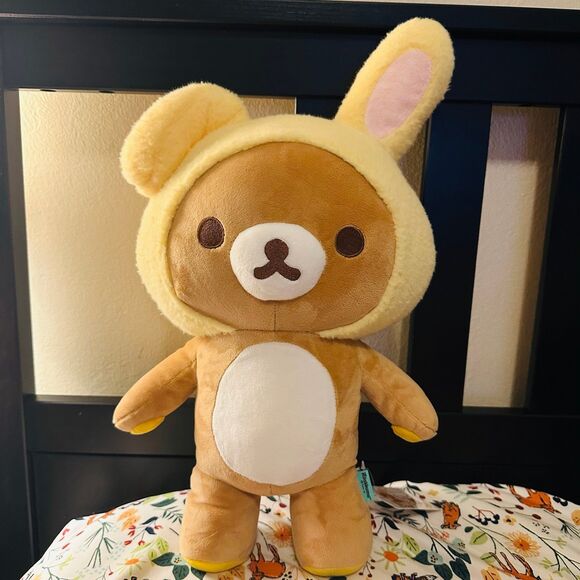 NWT SAN-X BIG Rilakkuma Easter Collection: Bunny Korilakkuma 17” plushie - Picture 4 of 5